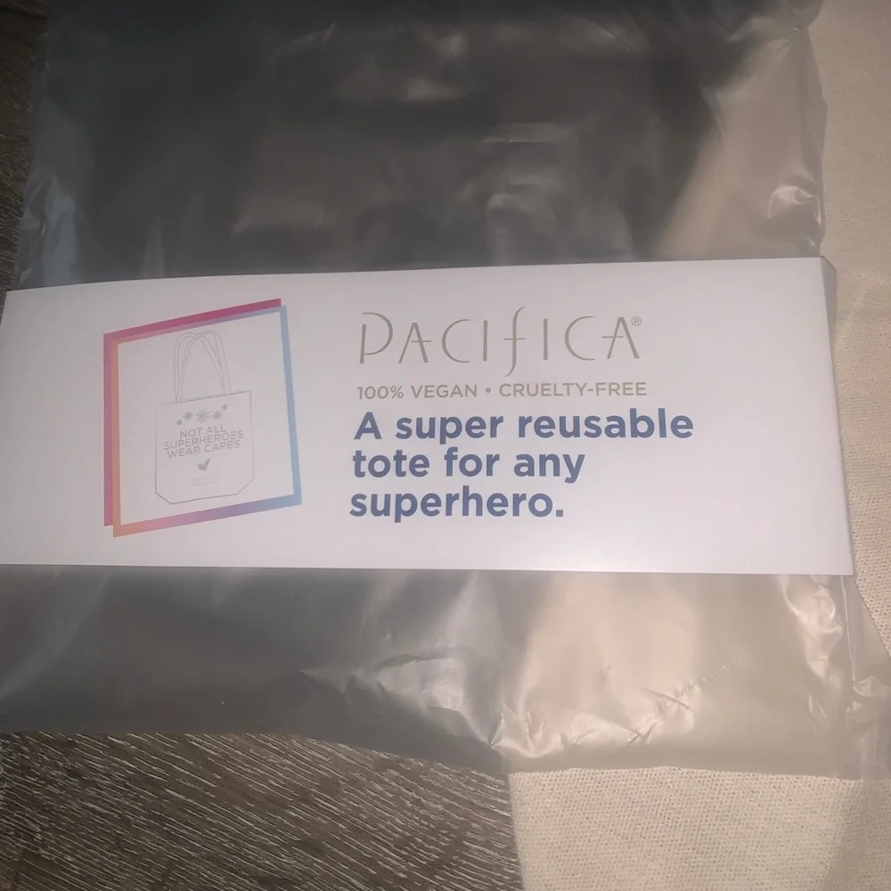 5/$25 PACIFICA superheroes canvas tote bag